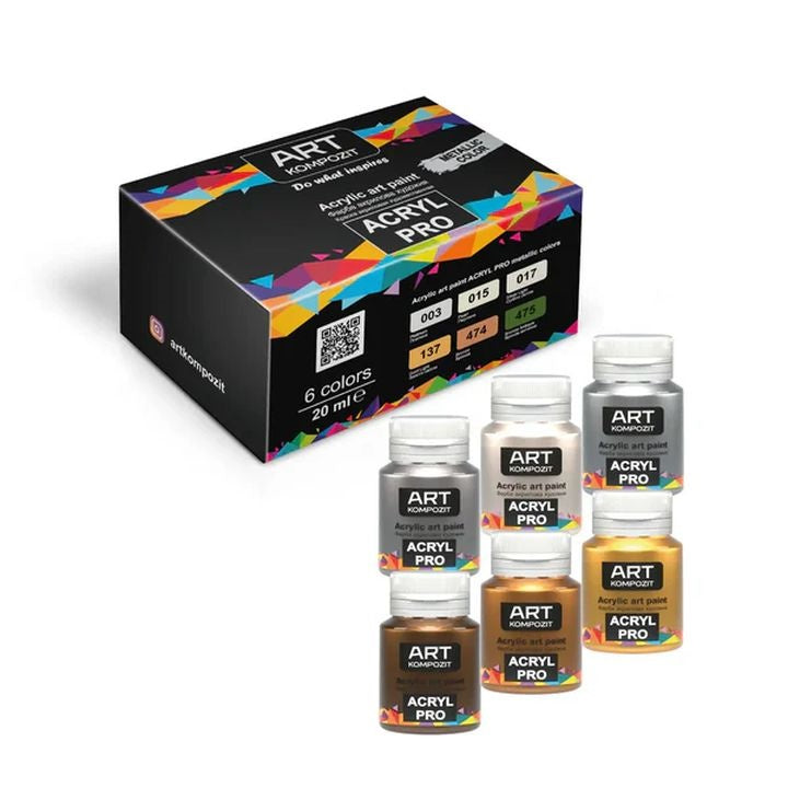Комплект акрилни бои ACRYL PRO Metallic — изображение 1
