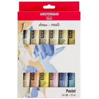 Комплект акрилни бои AMSTERDAM dream and create Pastel 12 x 20 мл — изображение 1