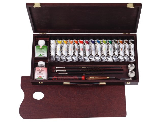 Комплект акрилни бои Rembrandt Professional 15x40ml +  аксесоари — изображение 1