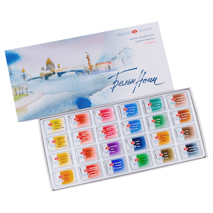 Комплект акварели White Nights 24 броя — изображение 1