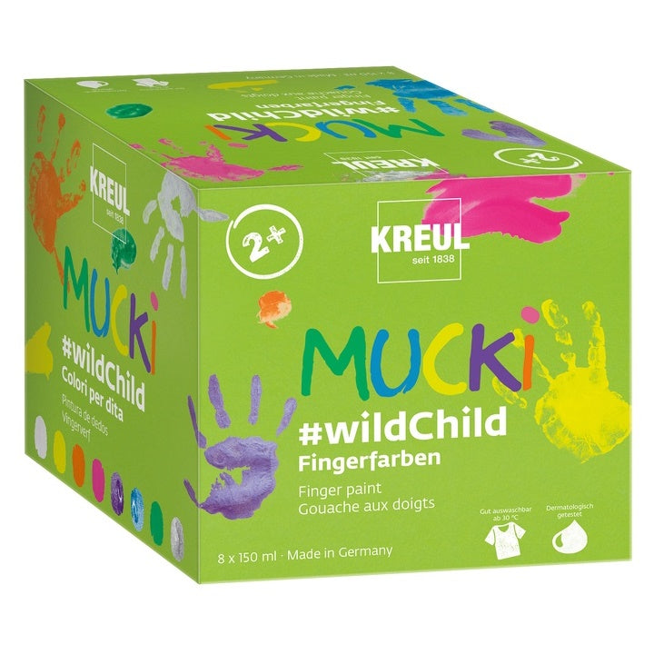 Комплект бои, нанасящи се с пръсти MUCKI Wild Child - KREUL- 8 x 150 мл — изображение 1