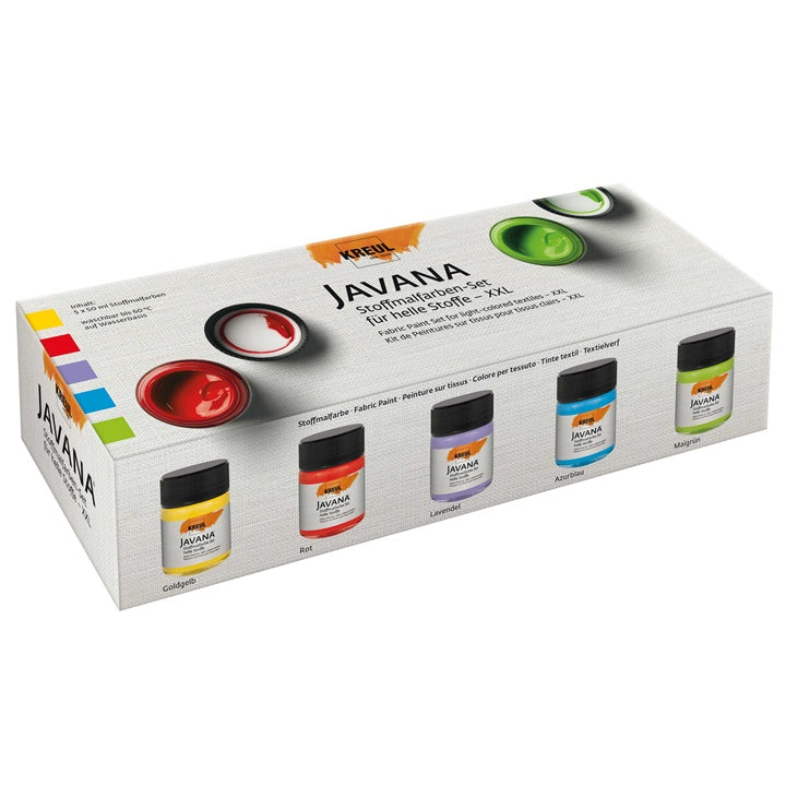 Комплект бои за светъл текстил JAVANA 5x50 ml — изображение 1