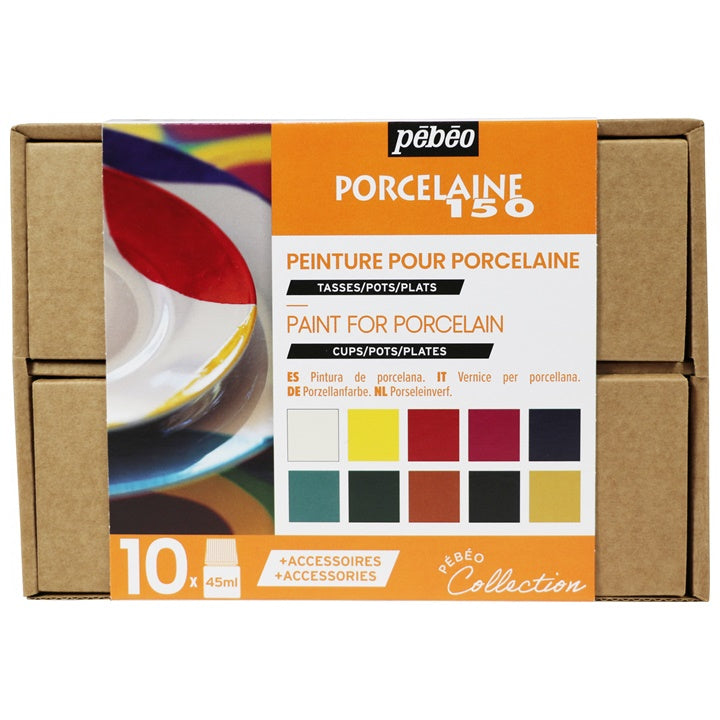Комплект боя за керамира Pebeo Porcelaine 150 - 10 x 45 мл — изображение 1