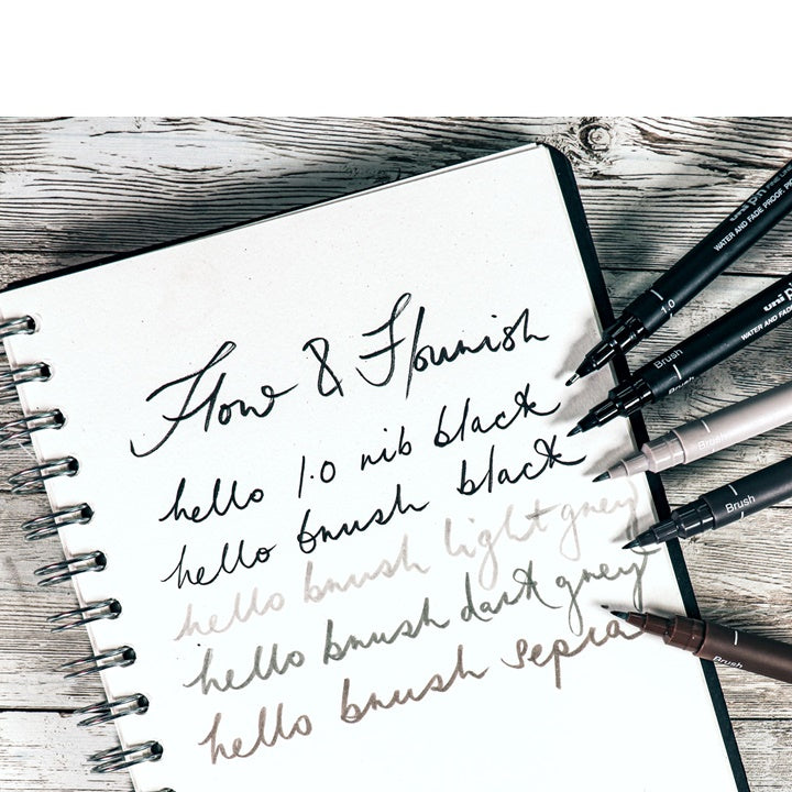 Комплект маркери UNI PIN fineliner Flow and Flourish 5 бр. — изображение 3