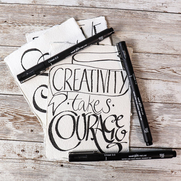 Комплект маркери UNI PIN fineliner Love Lettering 5 бр. — изображение 4