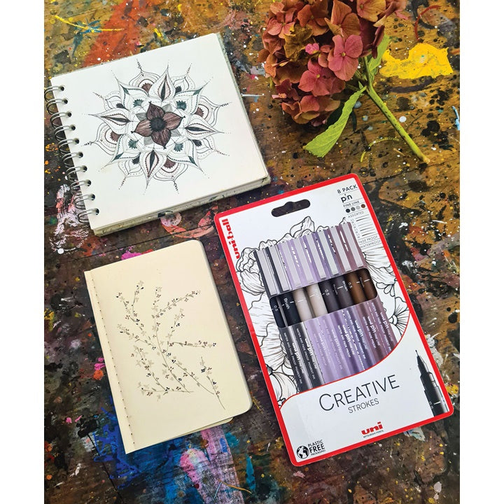 Комплект маркери за фини линии UNI PIN Creative Strokes 8 бр. — изображение 4
