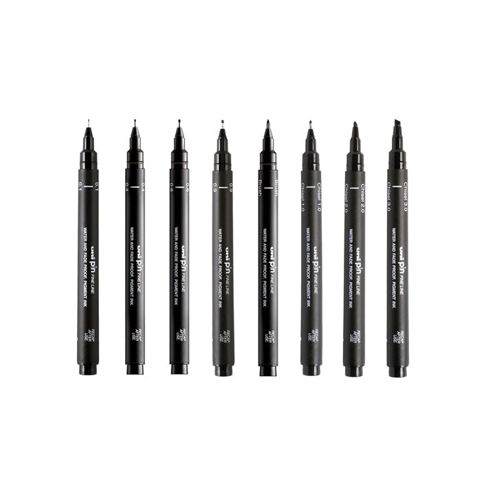 Комплект маркери за калиграфия UNI PIN fineliner 8 бр. — изображение 2