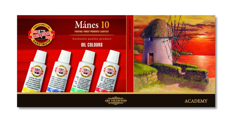 Комплект маслени бои  KOH-I-NOOR Mánes - 10 x 16 ml — изображение 1