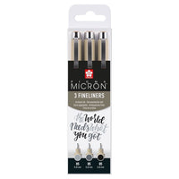 Комплект технически химикалки Sakura Pigma Micron 3 fineliners — изображение 1