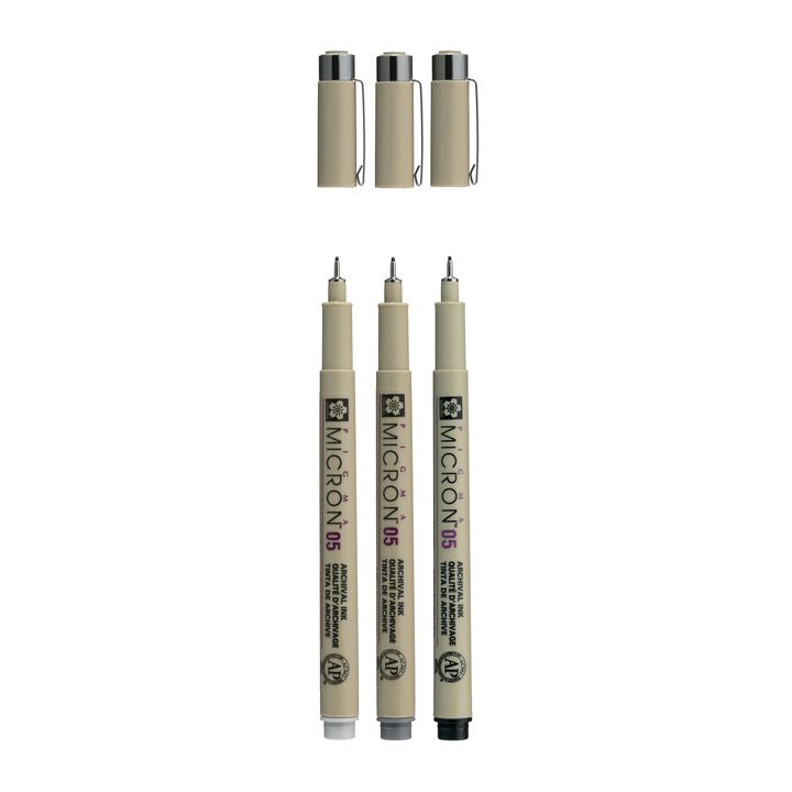 Комплект технически химикалки Sakura Pigma Micron 3 fineliners — изображение 2