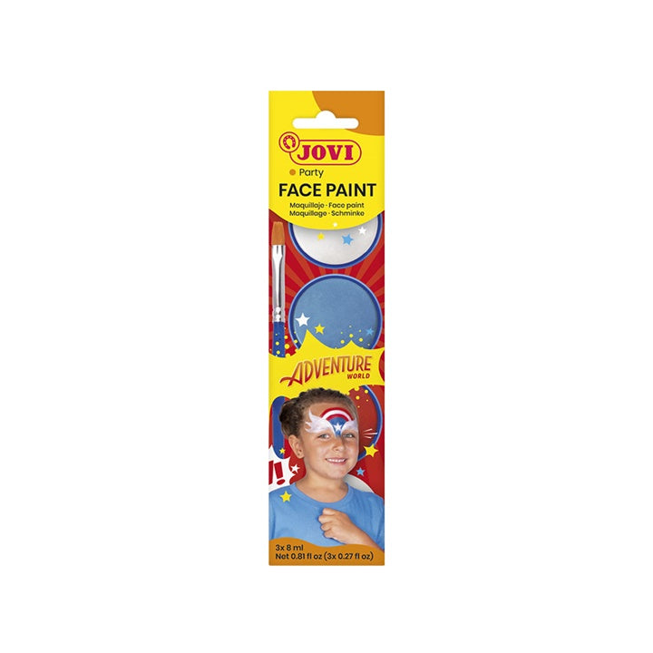 Комплект за боядисване на лице Adventure с аксесоари 3 x 8 ml — изображение 4