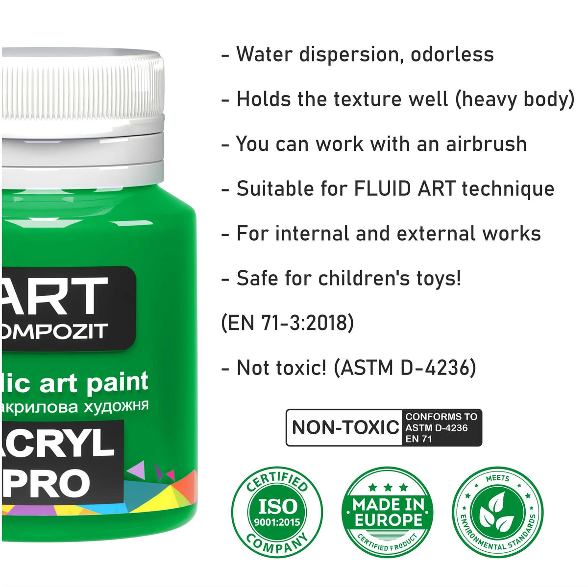 Kompozit ACRYL PRO Acrylic Paint Set, 9x20 ml