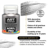 Kompozit ACRYL PRO Metallic Acrylic Paint Set, 9 x 20 ml