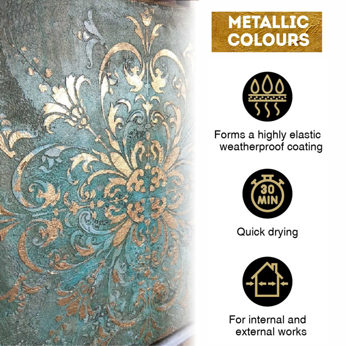 Kompozit ACRYL PRO Metallic Acrylic Paint Set, 9 x 20 ml