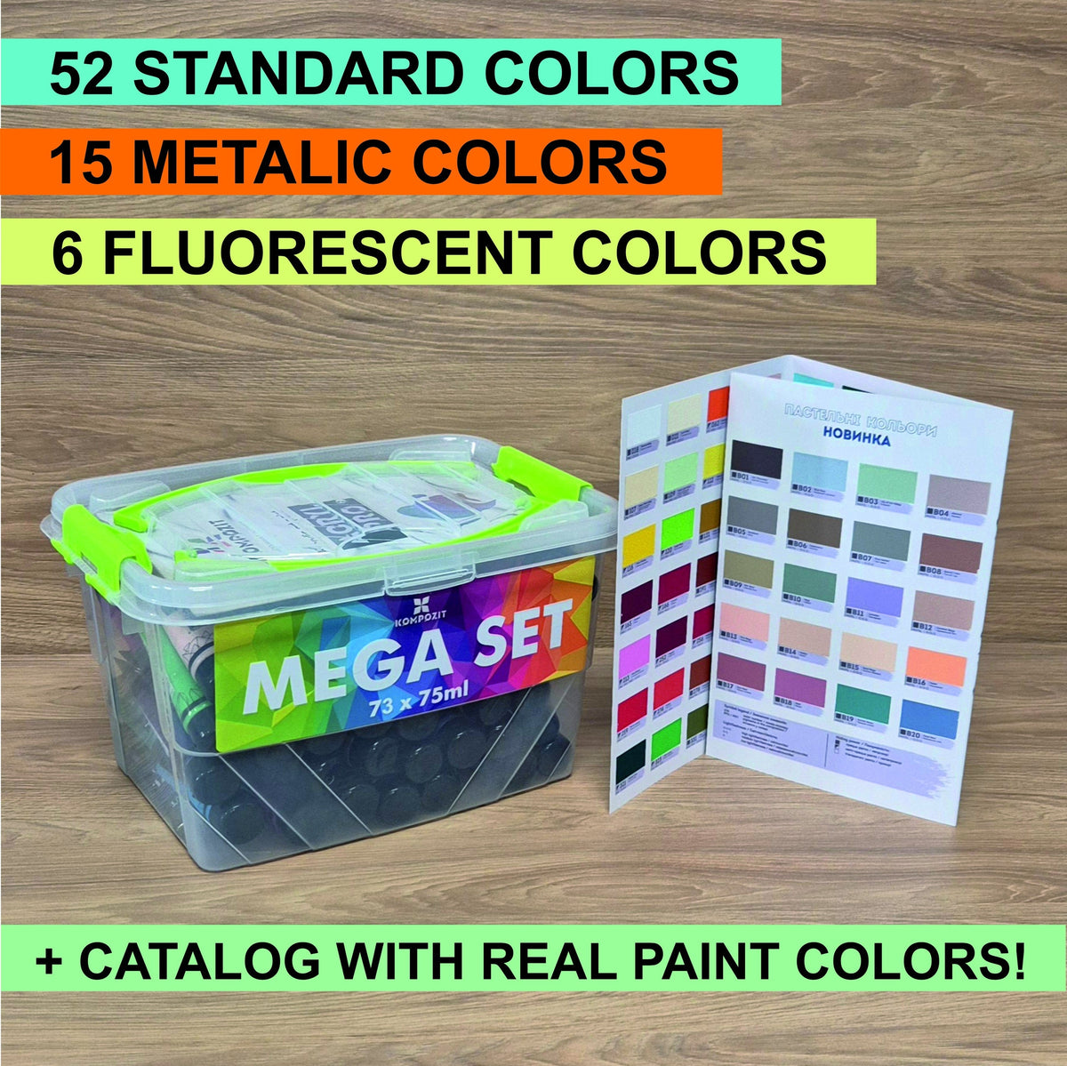 Kompozit ACRYL PRO Set of Acrylic Paints Box, 73 x 75 ml