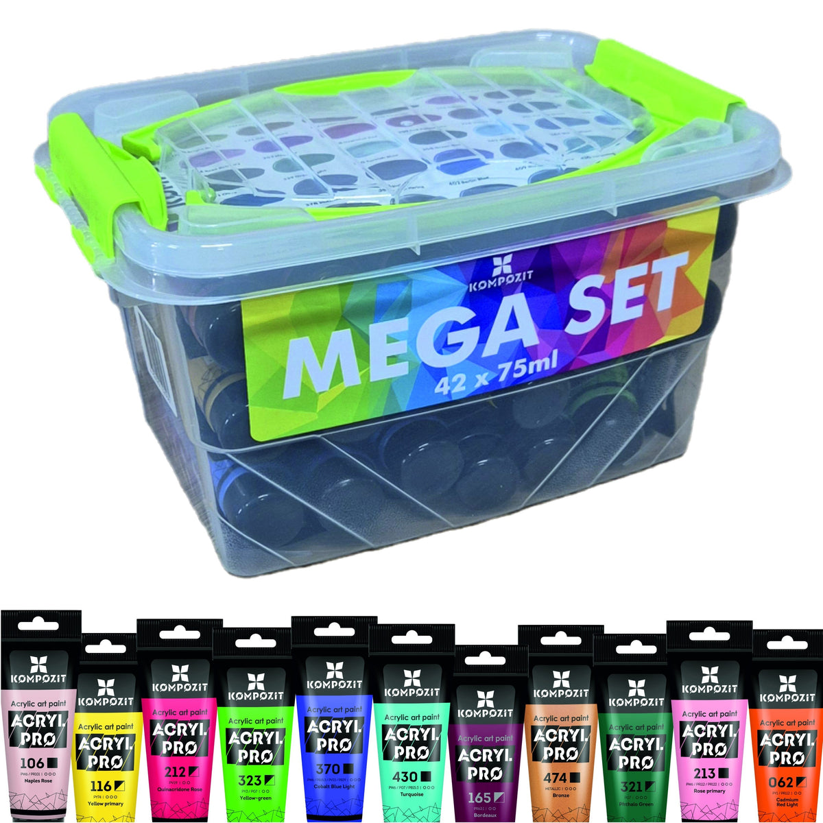 Kompozit ACRYL PRO Acrylic Paint Set in Box - 42 x 75 ml