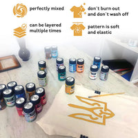 Kompozit MAMBO Fabric and Leather Acrylic Paints Set, 24x50 ml — image 6