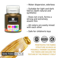 Kompozit MAMBO Metallic Fabric and Leather Paint Set, 9х20 ml — image 4