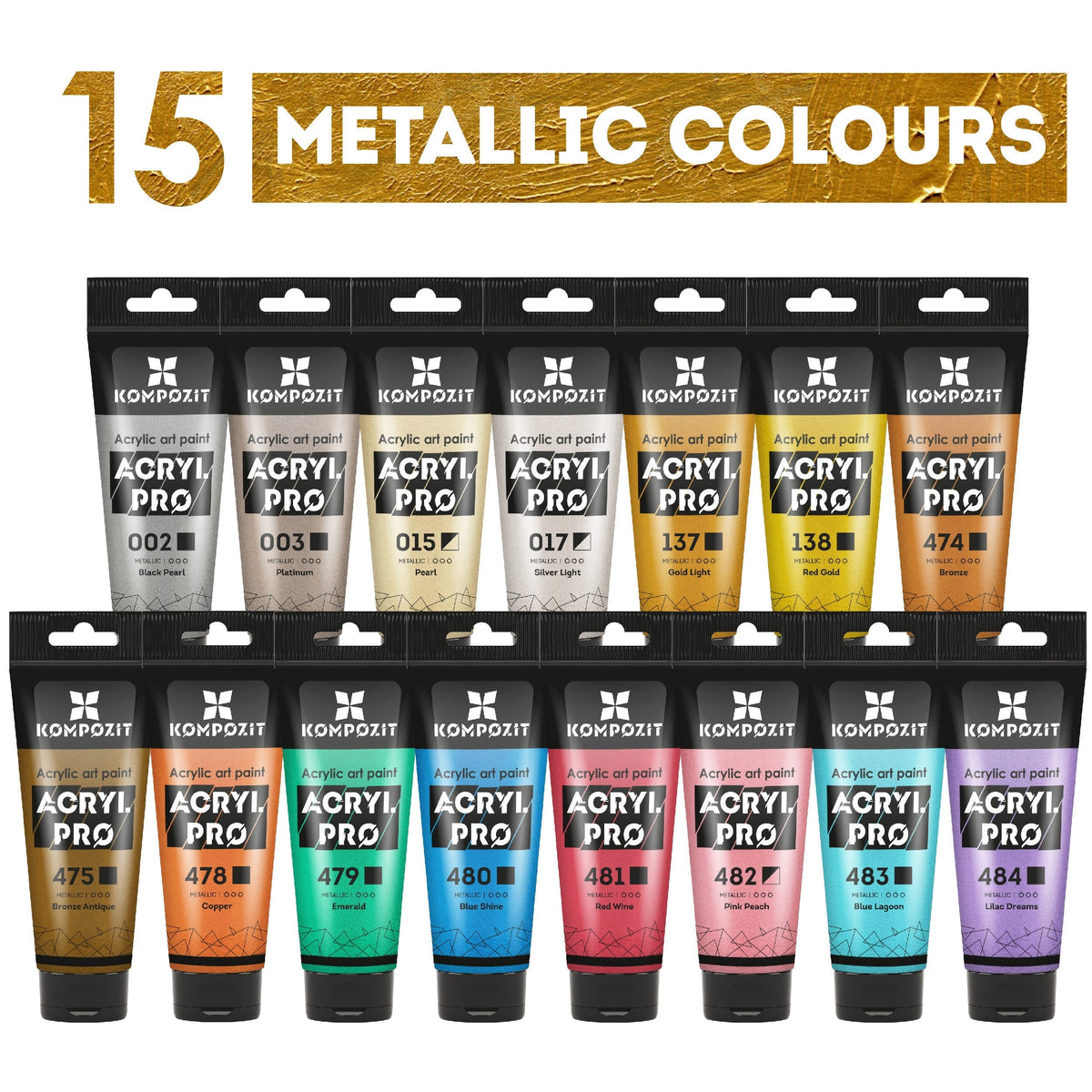Kompozit Metallic Acrylic Paint ACRYL PRO ART 75 ml