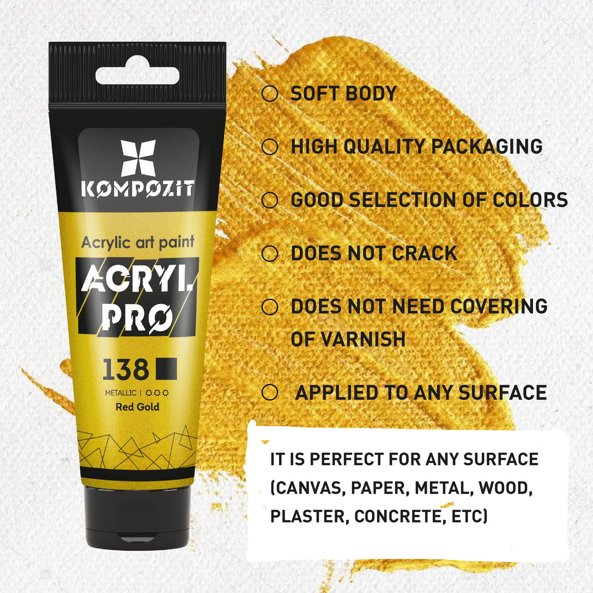 Kompozit Metallic Acrylic Paint ACRYL PRO ART 75 ml