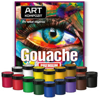 Kompozit PREMIUM ART Gouache Paint Set, 16 x 20 ml — image 1