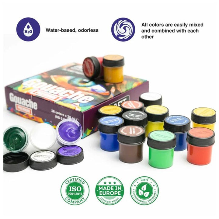 Kompozit PREMIUM ART Gouache Paint Set, 16 x 20 ml — image 3
