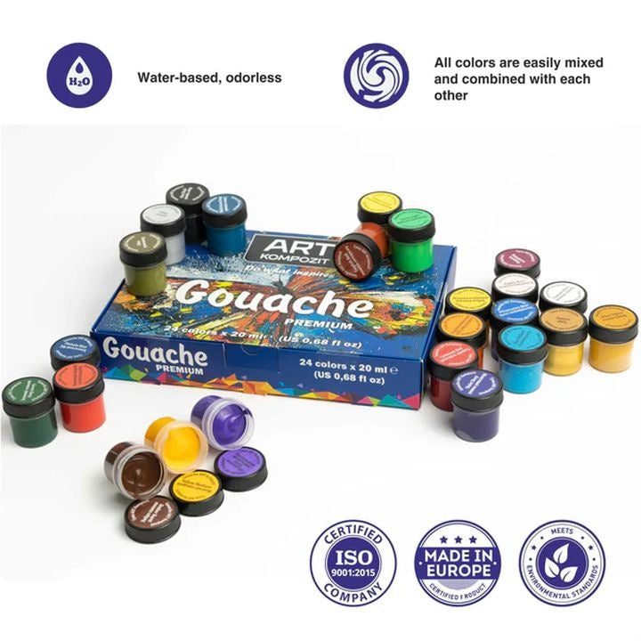 Kompozit PREMIUM ART Gouache Set, 24 x 20 ml — image 3