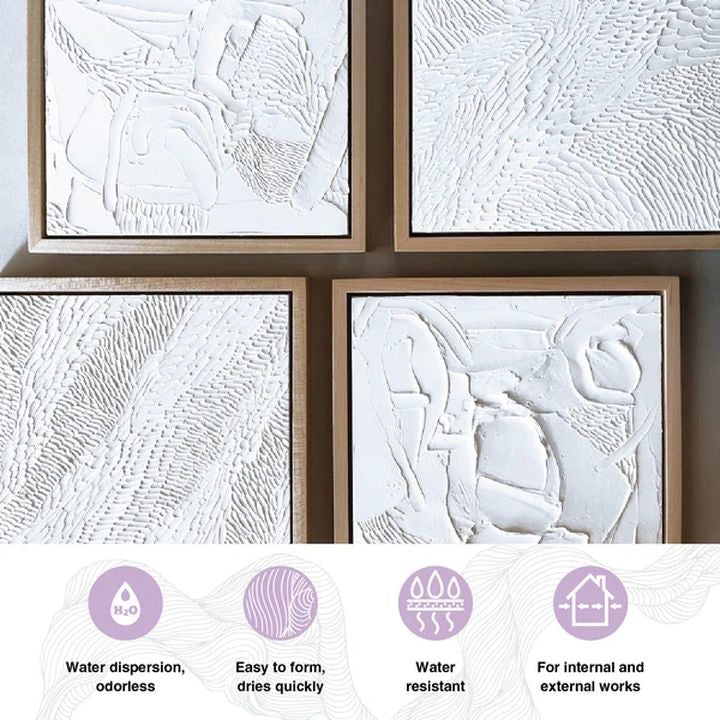 Smooth white textured paste by Kompozit | various volumes — image 4