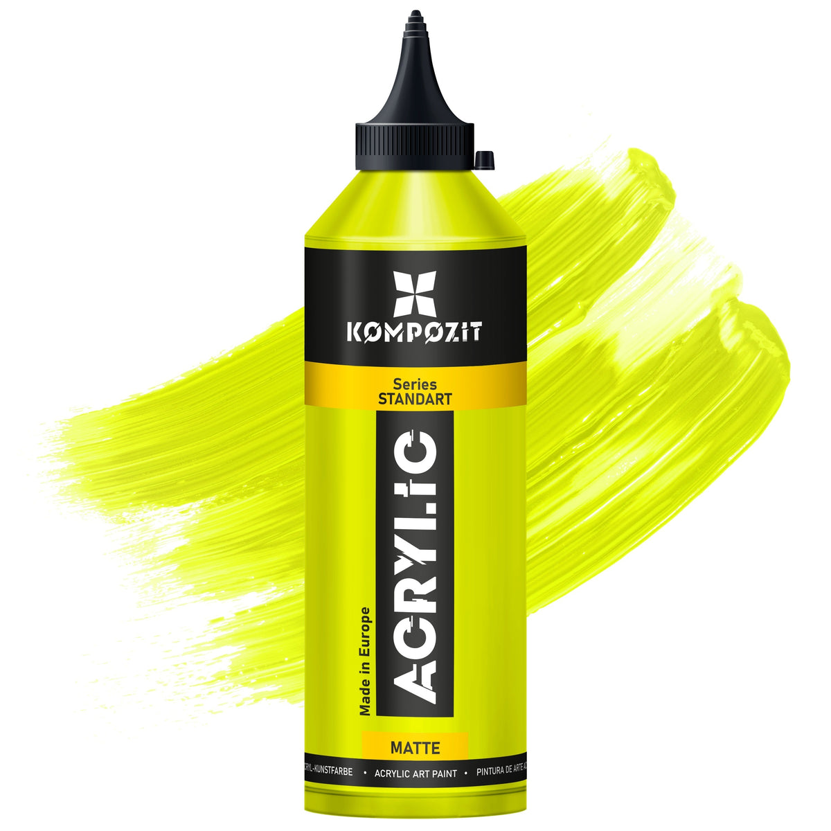 STANDART Kompozit Acrylic Paint 500 ml – 111 Fluorescent Lime Green