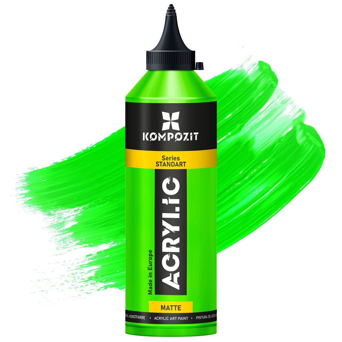 STANDART Kompozit Acrylic Paint 500 ml – 112 Fluorescent Green