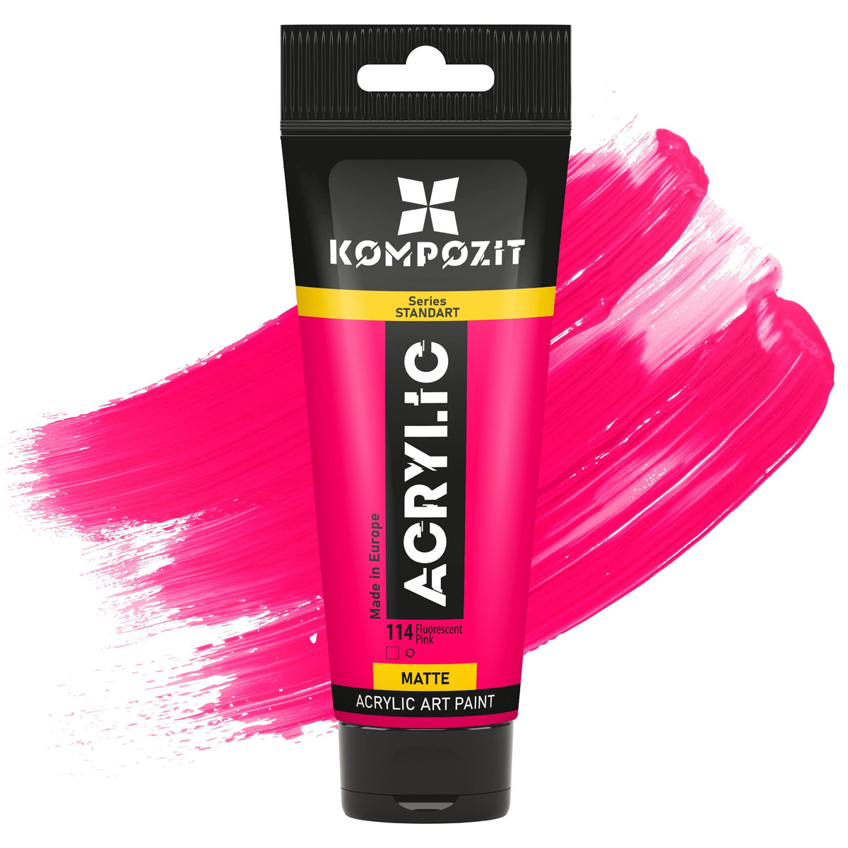 Kompozit STANDART Fluorescent Acrylic Paint, 75 ml – 114 Fluorescent Pink
