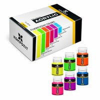 Kompozit STANDART Fluorescent Acrylic Paint Set, 6 x 20 ml