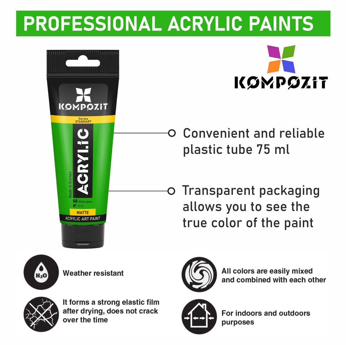 Kompozit STANDART Metallic Acrylic Paint 75 ml