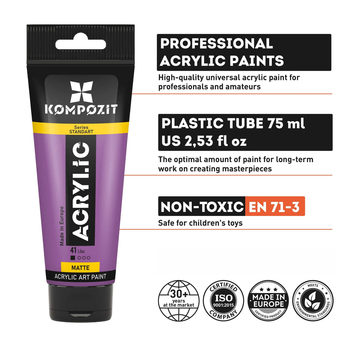 Kompozit STANDART Metallic Acrylic Paint 75 ml