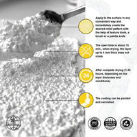 White coarse-grain texture paste by Kompozit | various volumes — image 4