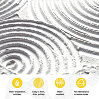 White coarse-grain texture paste by Kompozit | various volumes — image 1
