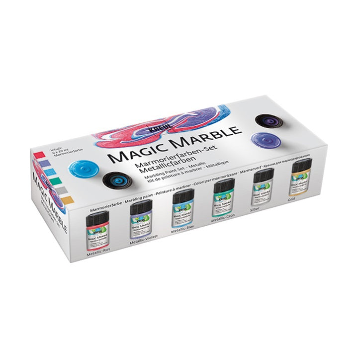 Kreul Magic Marble Metallic Marbling Paint Set 6 x 20 ml
