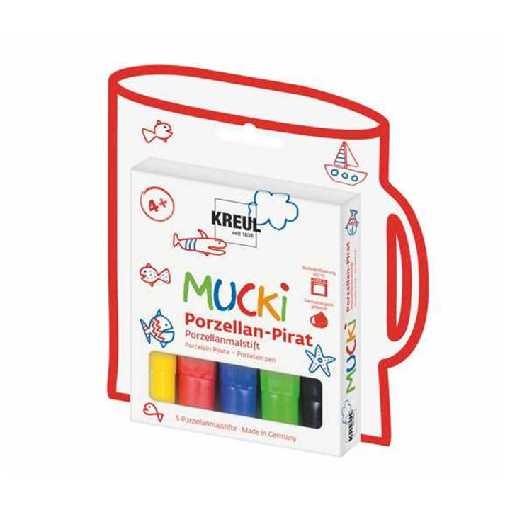 KREUL MUCKI Porcelain Pens, Set of 5