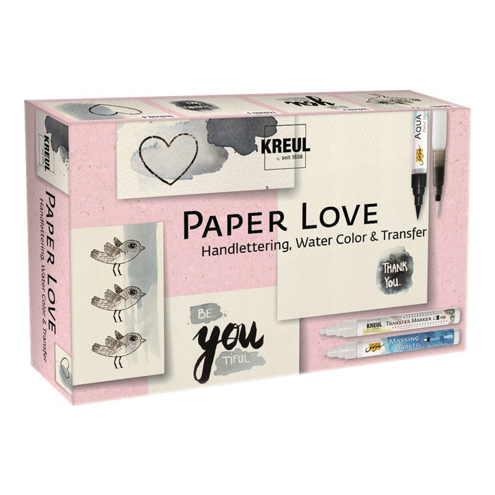 KREUL Paper Love Hand Lettering Set, 6-Piece