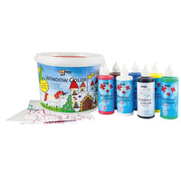 KREUL Powerpack Castle Glass Paints in a Bucket, Large Set