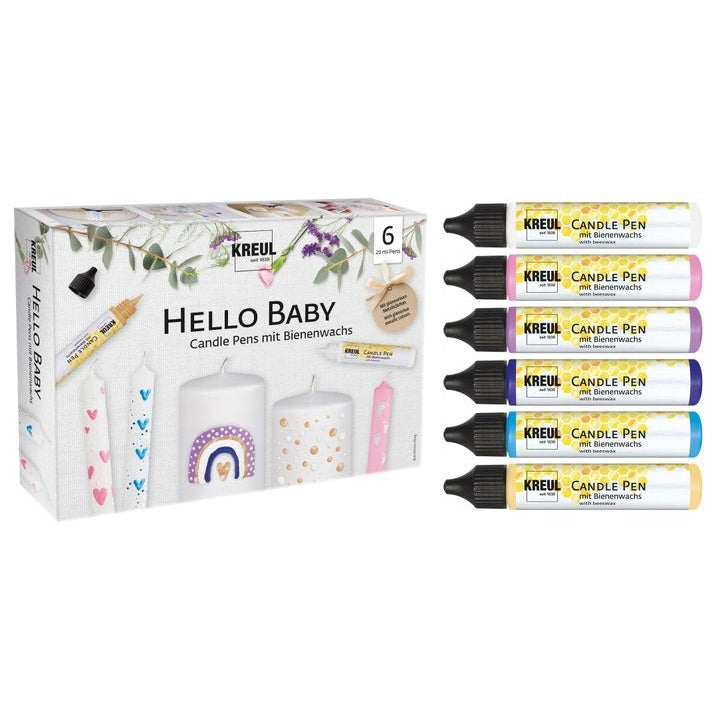 KREUL Set of 6 x 25 ml Hello Baby Candles - image 1