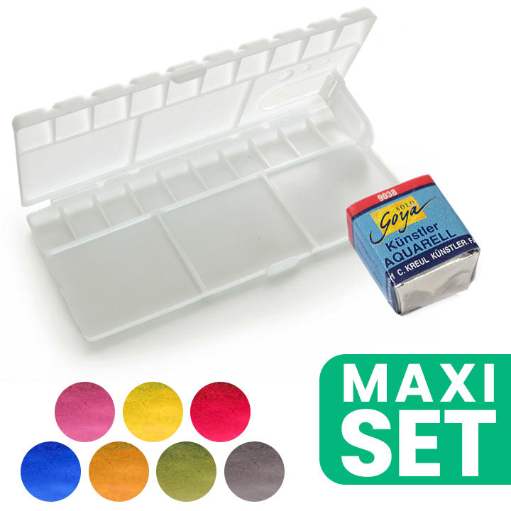 KREUL Set of Plastic Case and 7 Watercolors