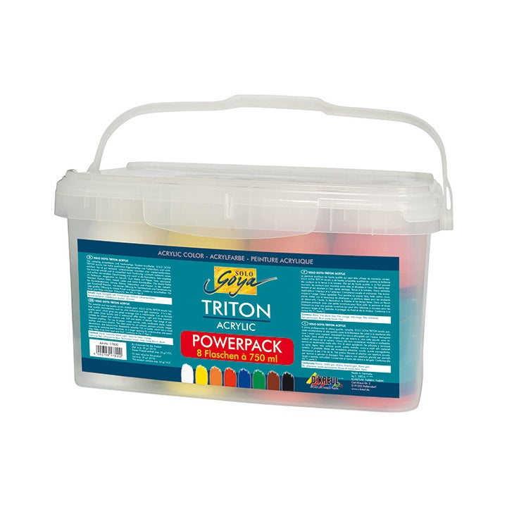 Kreul Triton Liquid Acrylic Paints Powerpack Set of 8 x 750 ml