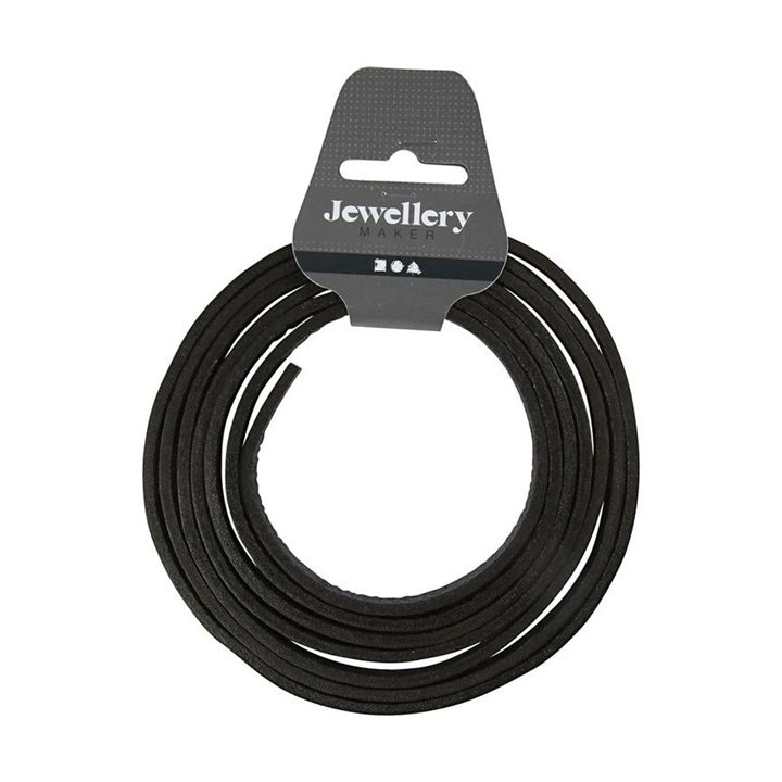 Leather Strap 3 mm x 2 m – black
