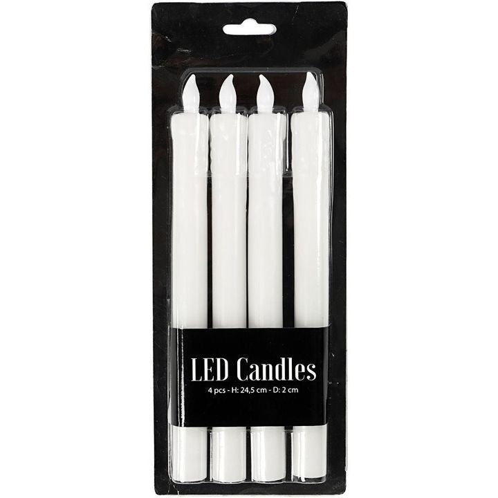 LED Tall Candles 24.5 cm - Set of 4 — image 1