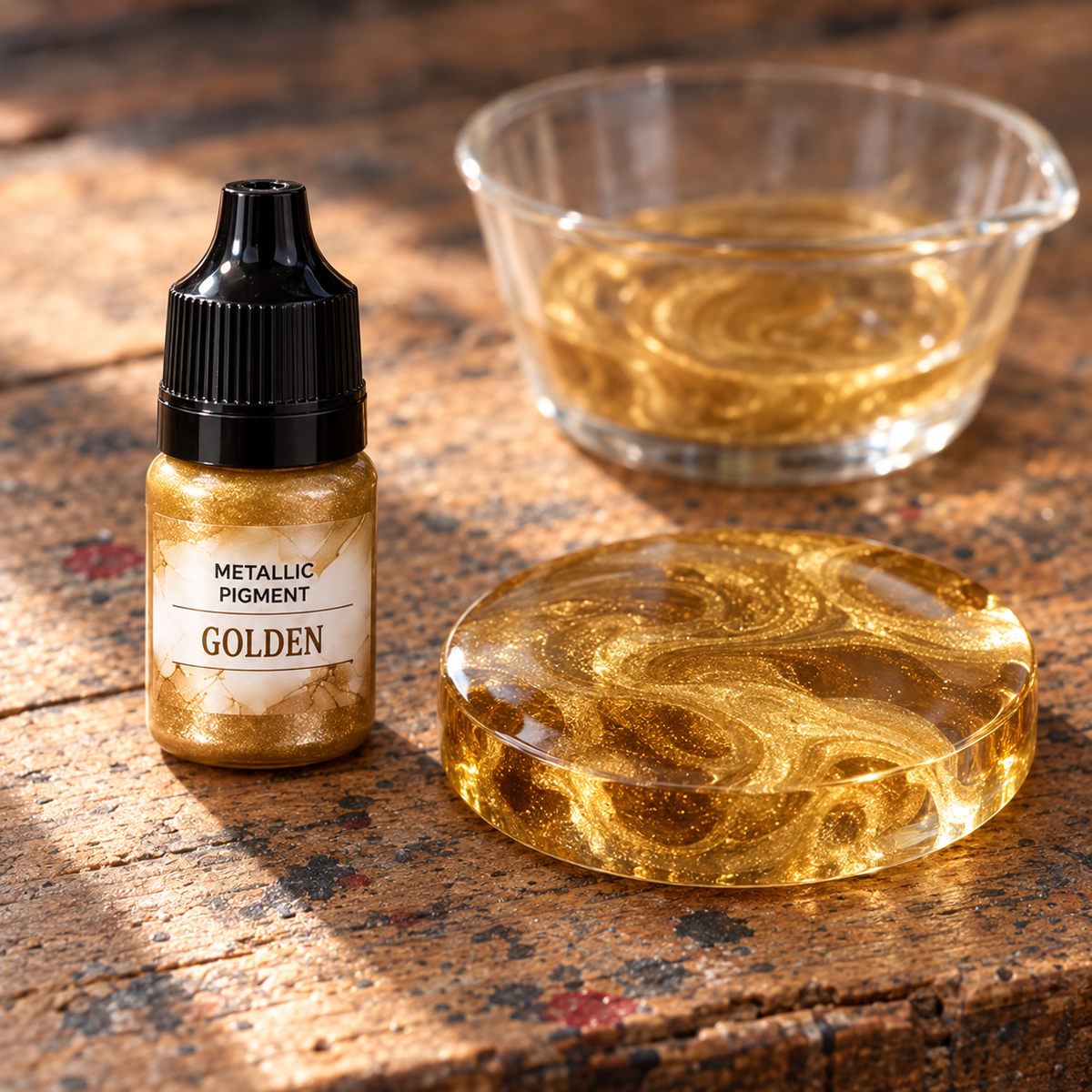Liquid Metallic Resin Pigment 5 ml – Gold (Golden)