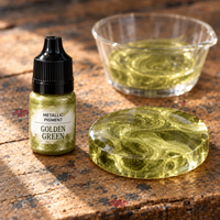 Liquid Metallic Resin Pigment 5 ml – Golden Green (Golden Green)