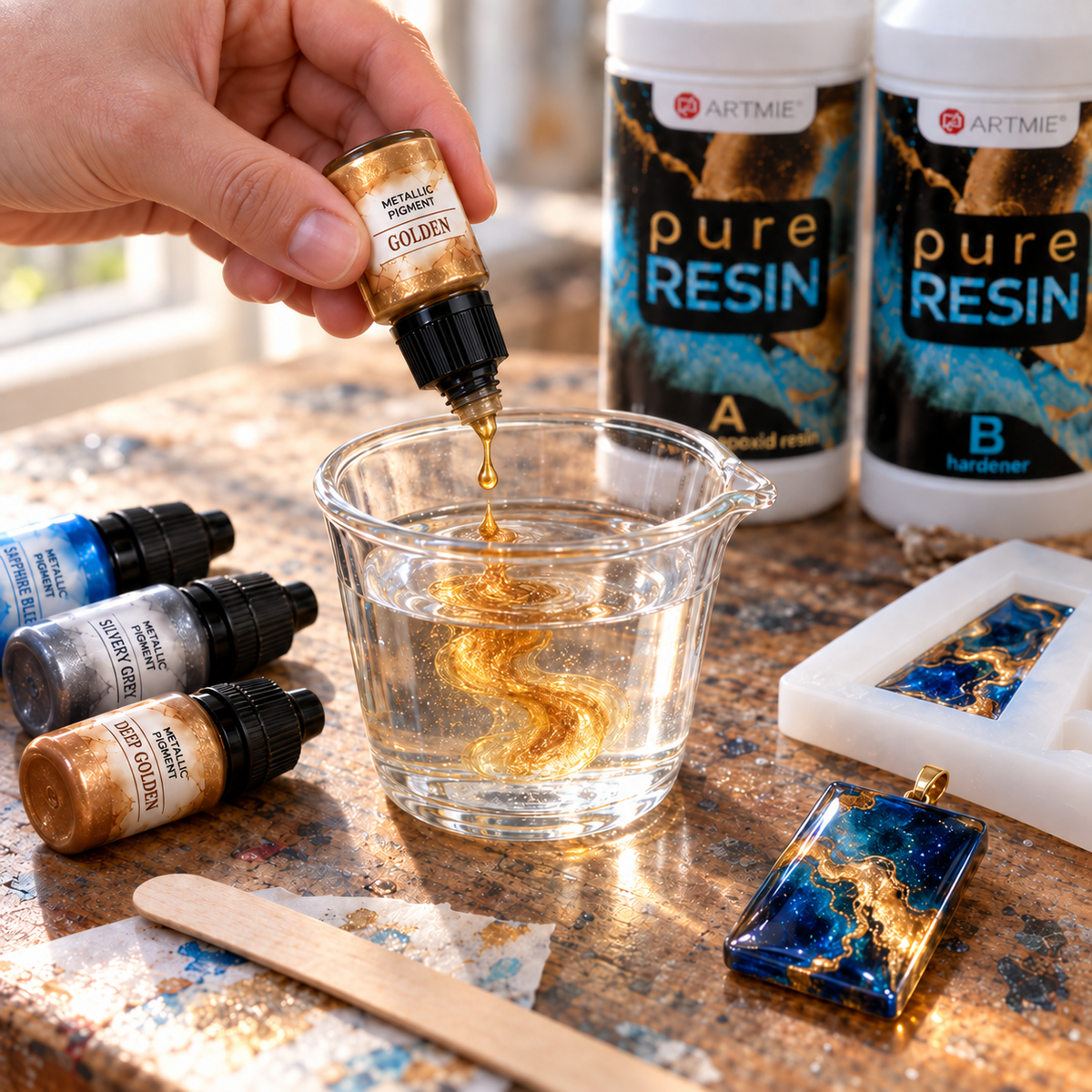 Liquid Metallic Resin Pigment 5 ml