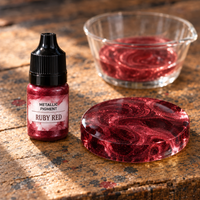 Liquid Metallic Resin Pigment 5 ml – Ruby Red (Ruby Red)