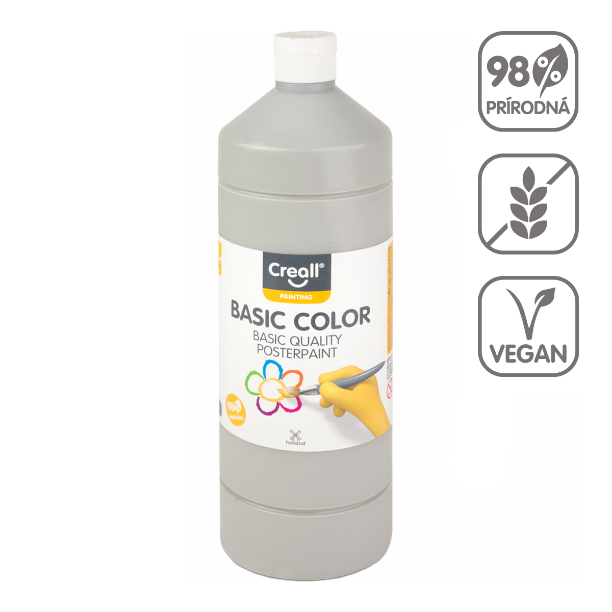 Liquid tempera Creall 1 000 ml – gray